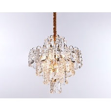 Светильник Ambrella light TR5231/9 SGD/CL/FR золото/прозрачный/белый матовый E27*9 max 40W D500*530