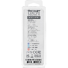 Оперативная память Patriot Signature Premium, DDR4, 16GB (1x16GB), 2666 MHz, CL19, с радиатором, чёрный
