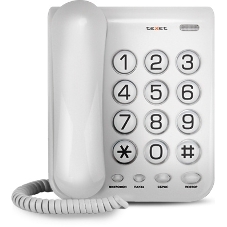 Телефон проводной teXet TX-262 светло-серый