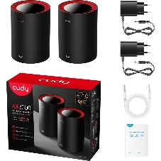 Бесшовный Mesh роутер Cudy M3000(2-PACK) AX3000 10/100/1000/2500BASE-T, белый (упак.:2шт)