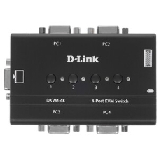 Переключатель KVM D-link DKVM-4K/B3A 4-портовый KVM-переключатель с портами VGA и PS/2
