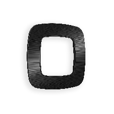 Рамка OMEGA Radian (Черный Металл шлифованный) 1-ая OF580501