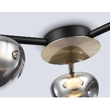 Светильник Ambrella light LH12006/3 BK/GD/SM черный/золото/дымчатый 18W 3000K D640*170