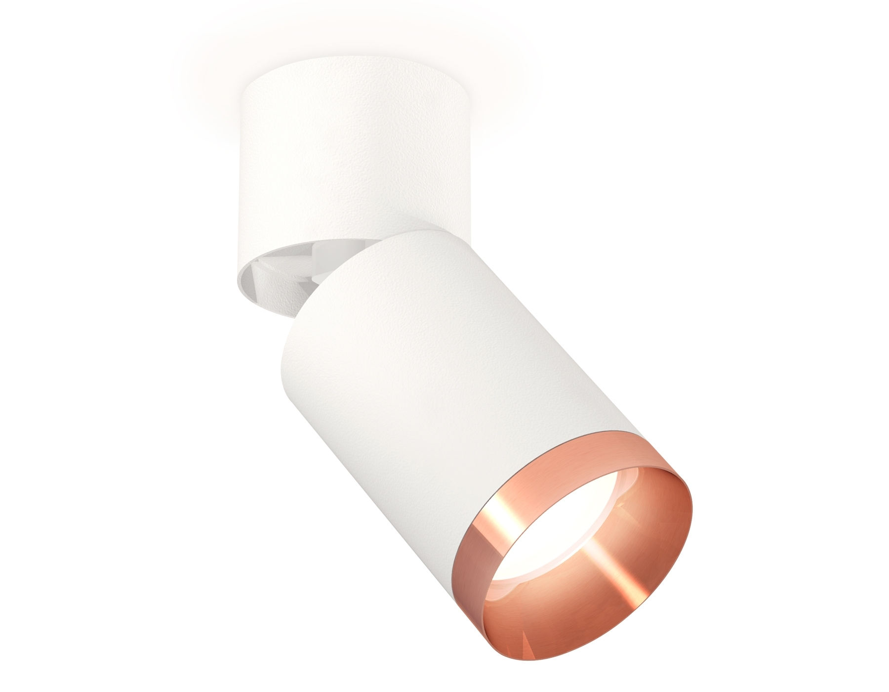 Комплект накладного поворотного светильника Ambrella light XM6312045 SWH/WH/PPG белый песок/белый/золото розовое полированное MR16 GU5.3 (A2220, C6312, N6135)