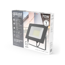 Прожектор уличный Gauss Qplus 688100370 светодиодный 70Вт графитовый