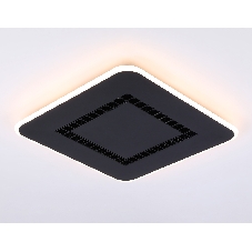 Светильник Ambrella light FL51419 BK черный 3000K/4200K/6400K 68W 488*488*40 (ПДУ ИК)