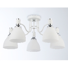Светильник Ambrella light TR303305/5 WH/CH/FR белый/хром/белый матовый E27*5 max 60W D600*270