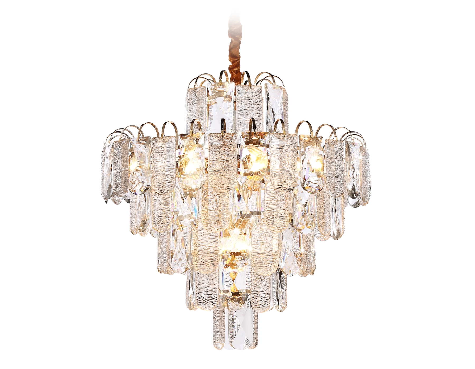 Светильник Ambrella light TR5233/12 SGD/CL/FR золото/прозрачный/белый матовый E27*12 max 40W D600*610