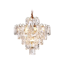 Светильник Ambrella light TR5233/12 SGD/CL/FR золото/прозрачный/белый матовый E27*12 max 40W D600*610