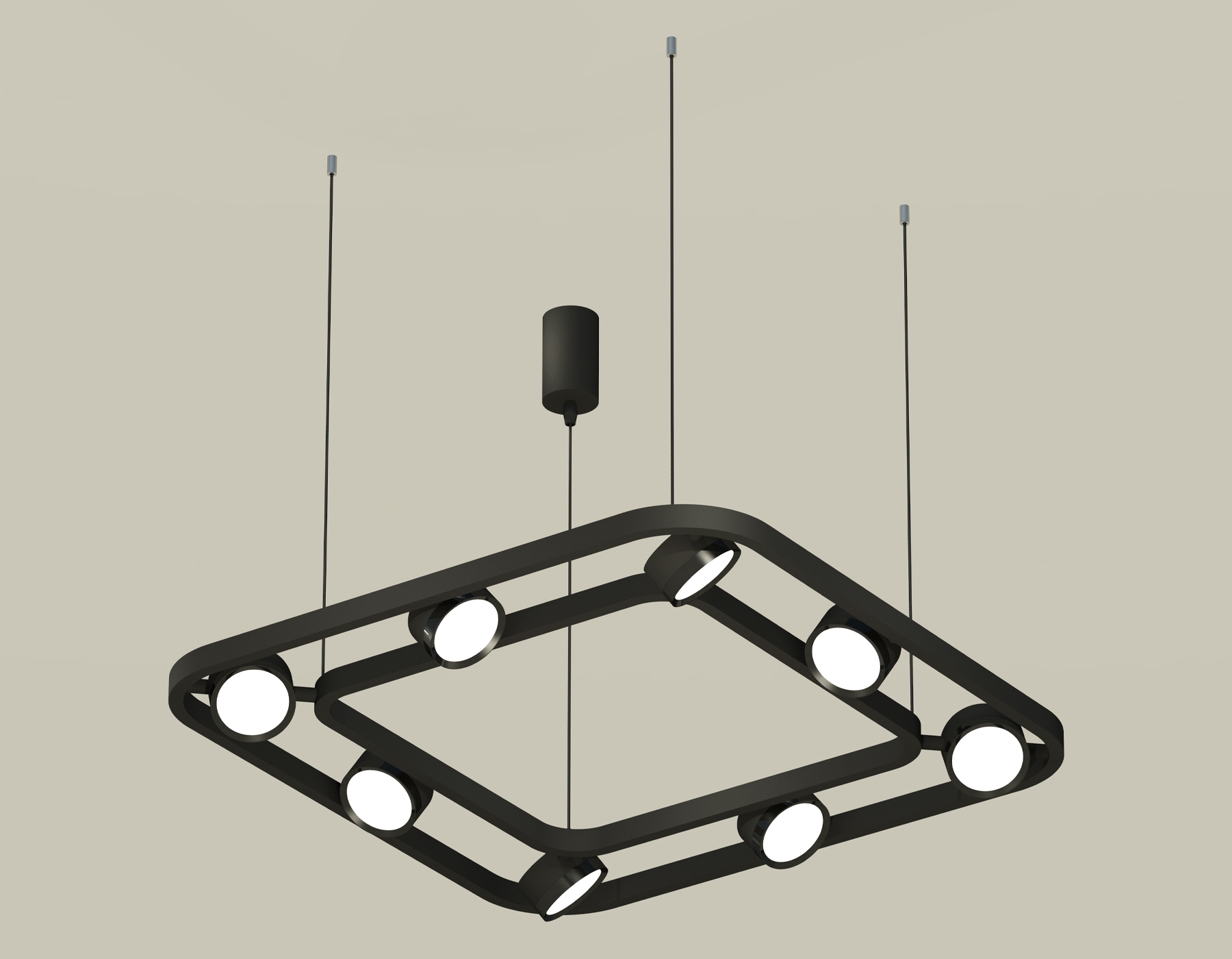 Светильник Ambrella light XB9182100/8 SBK/PBK черный песок/черный полированный GX53 (C9182, N8113)