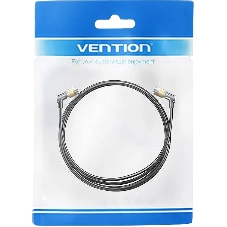 Патч-корд Vention прямой STP cat.8, RJ45 угол 360 - 1м. Черный
