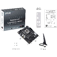 Материнская плата ASUS A620M-F GAMING WIFI, AM5, AMD A620, 2xDDR5, 4xSATA, 2xM.2, 1xPCIe 4.0 x16, 1xPCIe 3.0 x1, HDMI, 1x2.5Gb LAN, 4xUSB, 3x3.5 мм, 7.1, microATX