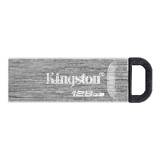 Флешка USB Kingston DataTraveler KYSON (DTKN/128 Gb), 128Gb, USB 3.2 Gen 1, R/W 200/60, серебристый/черный