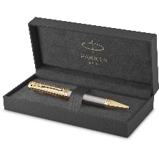 Ручка шариковая Parker Ingenuity Pioneers K571 (2200952) Arrow Grey GT M, черные чернила, подарочная коробка