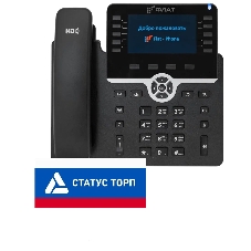 IP-телефон Flat-Phone B10: 20 SIP-аккаунтов, 2 порта 10/100/1000BASE-T (RJ-45), ЖК-дисплей, PoE, адаптер питания 220В, ТОРП