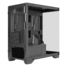 Компьютерный корпус Minitower ExeGate i3 SEA LE (mATX, без БП, 1хUSB+1хUSB 3.0, HD аудио, черный, передняя и боковая панели - закаленное стекло)
