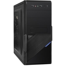 Компьютерный корпус ExeGate EX284018RUS Minitower BA-201 Black, mATX, (AA350, 80мм), 2*USB, Audio
