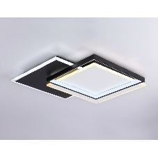 Светильник Ambrella light FA7723 WH/BK белый/черный 3000K-6400K 82W 500*500*70 (ПДУ РАДИО 2.4G)