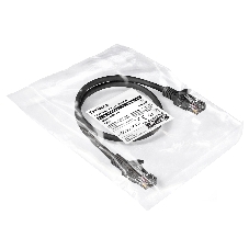 Патч-корд медный ExeGate UTP-RJ45-RJ45-5e-CU-0,5M-BK, UTP, cat.5e, 0.5м, черный