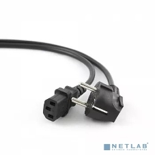 Кабель сетевой CAC6-EU-C13-3M Wize, 3 м, Евровилка 3 pin - C13, 6 А, черный, пакет