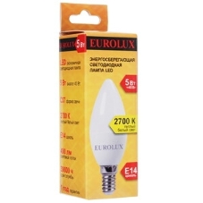 Лампа светодиодная EUROLUX LL-E-C37-5W-230-2