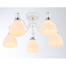 Светильник Ambrella light TR303305/5 WH/CH/FR белый/хром/белый матовый E27*5 max 60W D600*270