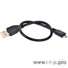 Кабель USB 2.0 Pro Gembird/Cablexpert AM/microBM 5P, 0.3м, экран, черный, пакет