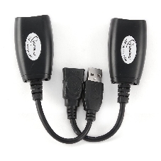 Кабель Gembird USB 2.0 удлинительный AM/AF/RJ45Fx2 по витой паре