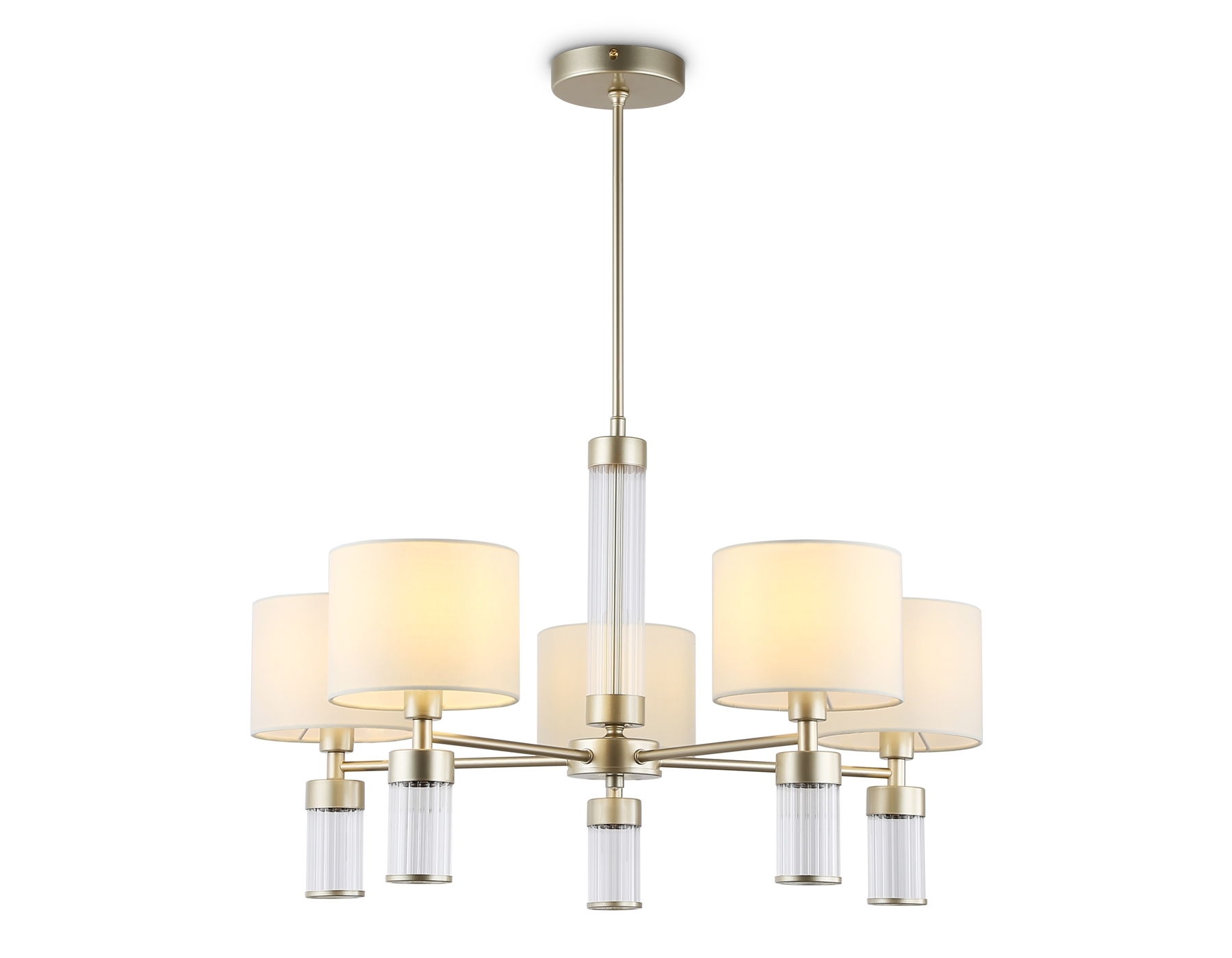 Люстра Ambrella light LH71301/5 CGD/WH золото/белый E14/5 max 40W D680*740