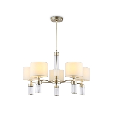Люстра Ambrella light LH71301/5 CGD/WH золото/белый E14/5 max 40W D680*740