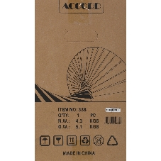 Компьютерный корпус Accord 3338 черный без БП ATX 1xUSB2.0 1xUSB3.0 1xUSB3.1 audio bott PSU