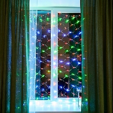 Новогодние светоукрашения Neon-night Гирлянда - сеть 1,8х1,5м, прозрачный ПВХ, 180 LED Мультиколор