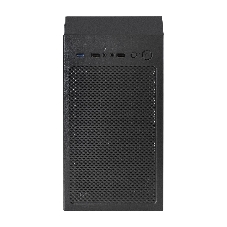 Компьютерный корпус Miditower ExeGate EVO-8243 (ATX, без БП, 2хUSB+1хUSB 3.0, черный, 3 вент. с RGb подсветкой, боковая панель - закаленное стекло)