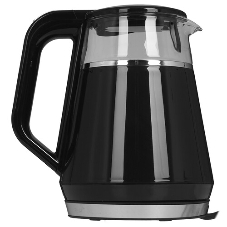 Чайник Centek CT-0019, 1100 Вт, стекло, черный и серебристый