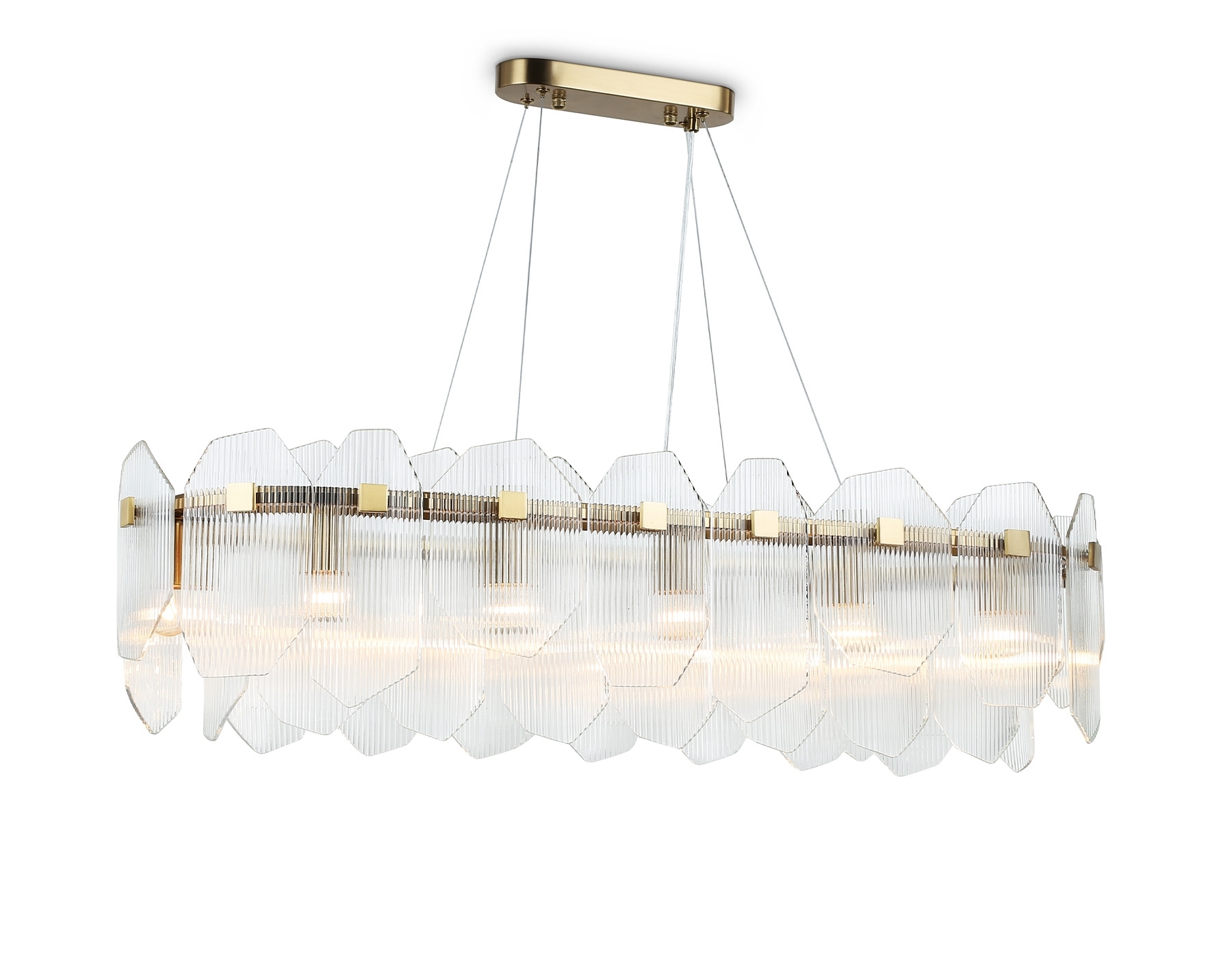 Светильник Ambrella light LH31255/12 BS/CL латунь/прозрачный E14*12 max 40W 1000*340*270
