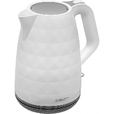 Чайник электрический Scarlett SC-EK18P49 1.7 л, 2200 Вт, белый/серый (корпус: пластик)