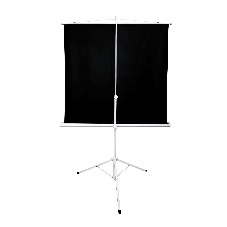 Экран 150x150 см TriScreen 1:1 напольный рулонный белый84' Matt White (MW), черный корпус