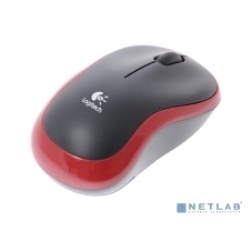 Мышь беспроводная Logitech M185, красный, 1000 dpi, радиоканал, USB, кнопки - 3