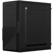 Компьютерный корпус Minitower ExeGate BA-201-UNS400 (mATX, БП UNS400 с вент. 12см, 2*USB, аудио, черный)