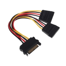 Кабель питания SATA Cablexpert CC-SATAM2F-01, 15pin (M)/2x15pin(F), на 2 SATA устр, 15 см