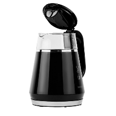 Чайник Centek CT-0019, 1100 Вт, стекло, черный и серебристый
