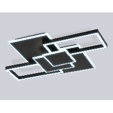 Потолочный светодиодный светильник Ambrella light FA1032/5 BK черный 95W 3000K-6400K 705*500*95 (ПДУ ИК)