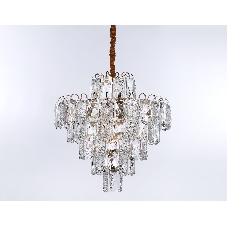 Светильник Ambrella light TR5233/12 SGD/CL/FR золото/прозрачный/белый матовый E27*12 max 40W D600*610