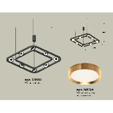 Светильник Ambrella light XB9182102/8 SBK/PYG черный песок/золото желтое полированное GX53 (C9182, N8124)
