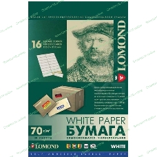 Самоклеящаяся бумага LOMOND универсальная для этикеток, A4, 16 делен. (105 x 37 мм), 70 г/м2, 50 листов