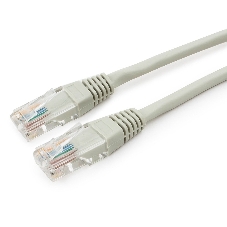 Патч-корд медный UTP Cablexpert PP10-1.5M cat.5e, 1.5м, литой, многожильный, серый