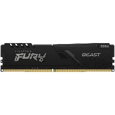 Оперативная память Kingston Fury Beast, DDR4, 8GB (1x8GB), 3600MHz, CL17, DIMM, с радиатором, черны