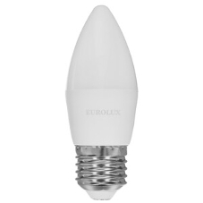 Лампа светодиодная EUROLUX LL-E-C37-6W-230-4K-E27 свеча