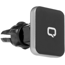 Автомобильный держатель для смартфонов Qumo MagFix, с креплением на решетку воздуховода и на панель (в комплекте), черный
