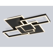 Потолочный светодиодный светильник Ambrella light FA1032/5 BK черный 95W 3000K-6400K 705*500*95 (ПДУ ИК)